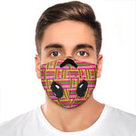Pink Kente 2 Pattern Fabric Mask