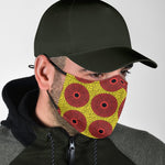 Ankara Pattern 1 - Red Circle Fabric Mask