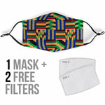 Akwaaba I Kente Pattern Fabric Mask