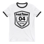 Proud Parent of 4 Awesome Kids - Ringer T-Shirt