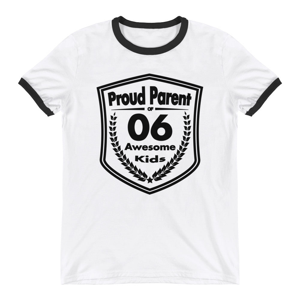Proud Parent of 6 Awesome Kids - Ringer T-Shirt