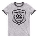 Proud Parent of 2 Awesome Kids - Ringer T-Shirt