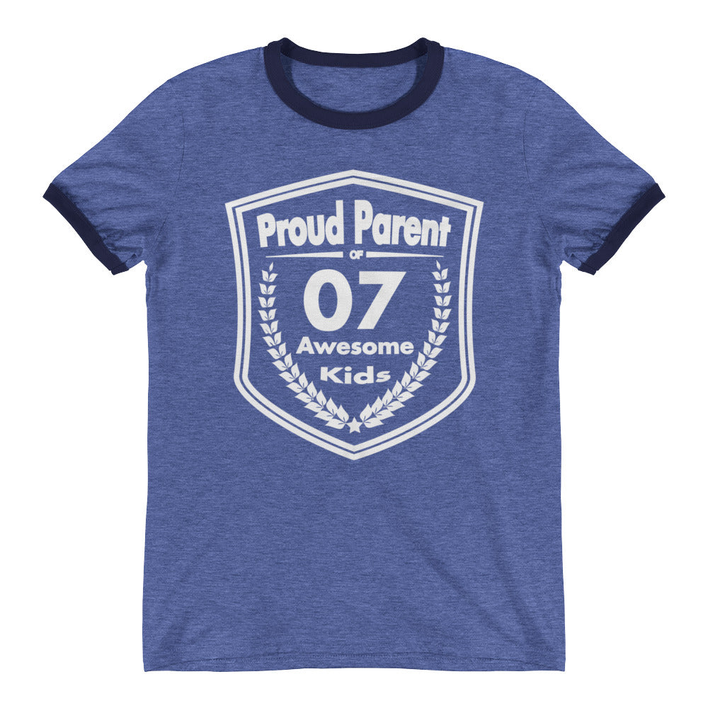 Proud Parents of 7 Awesome Kids - Ringer T-Shirt