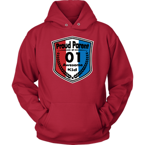 Proud Parent of 1 - Unisex Hoodie - Red White Blue Pattern