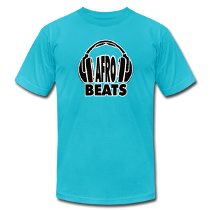 Afrobeats -Headphones Unisex T-Shirt - BW - turquoise
