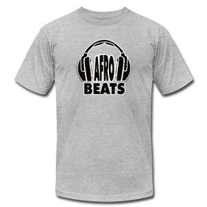 Afrobeats -Headphones Unisex T-Shirt - BW - heather gray