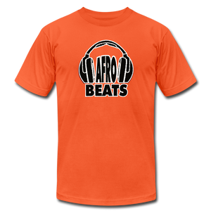 Afrobeats -Headphones Unisex T-Shirt - BW - orange