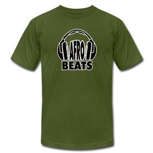 Afrobeats -Headphones Unisex T-Shirt - BW - olive