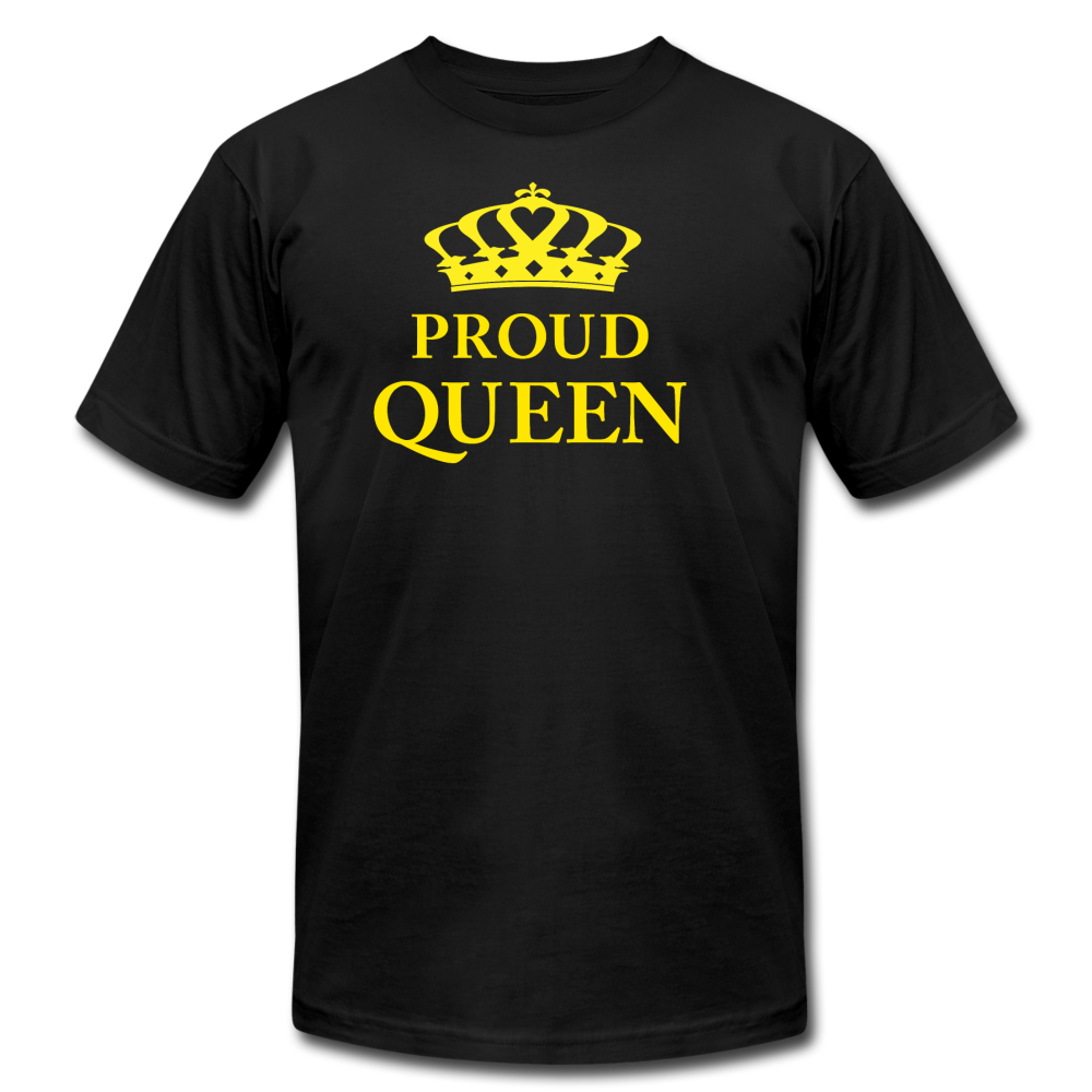 Proud Queen Unisex Jersey T-Shirt - Yellow - black