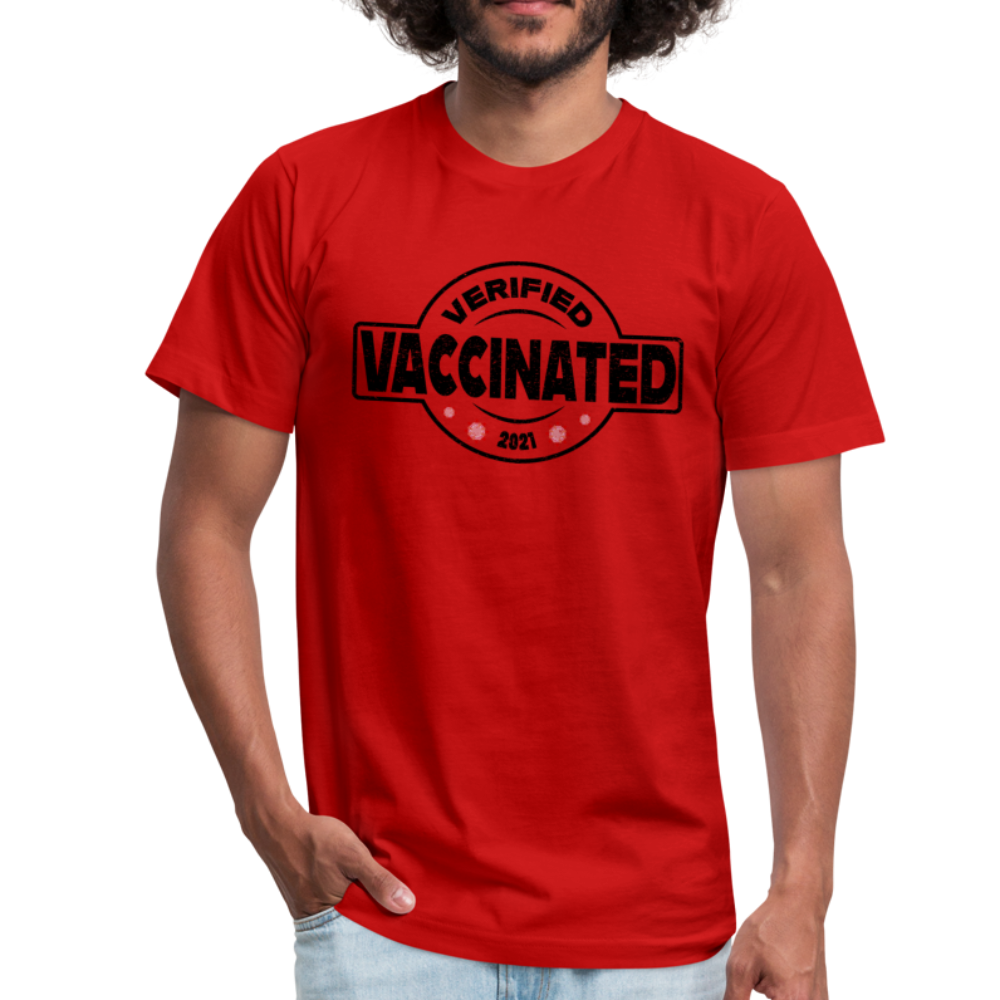 Vaccinated - Verified - 2021 - red