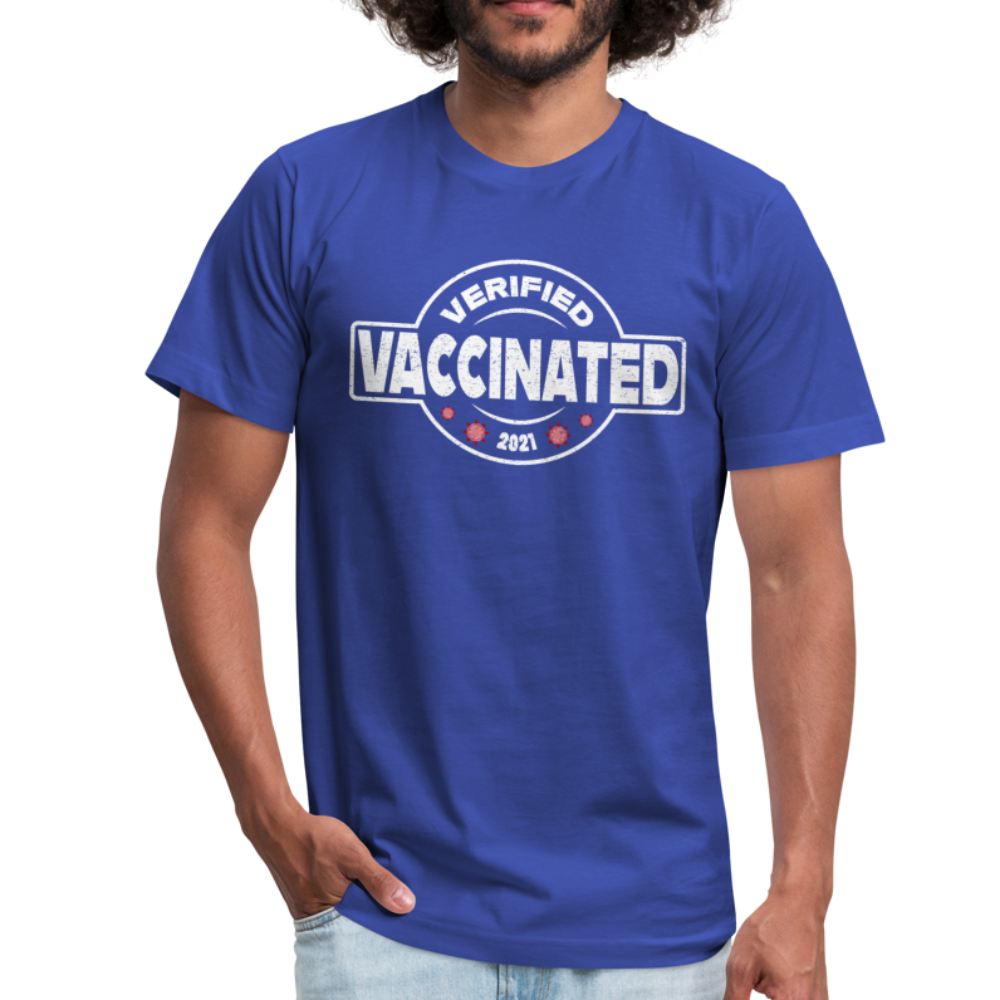 Vaccinated - Verified - 2021 - royal blue