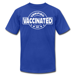 Verified & Vaccination 2021 (White) - royal blue