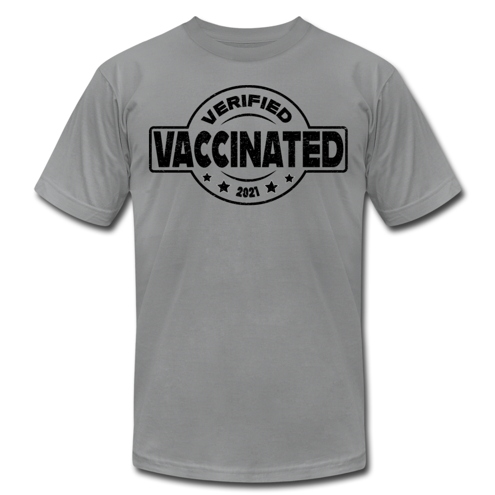 Vaccinated and Verified (Black) - Unisex - slate