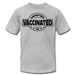 Vaccinated and Verified (Black) - Unisex - heather gray