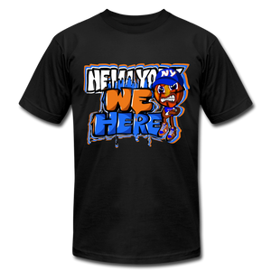 We Here - NY Basketball - Unisex Jersey T-Shirt - black