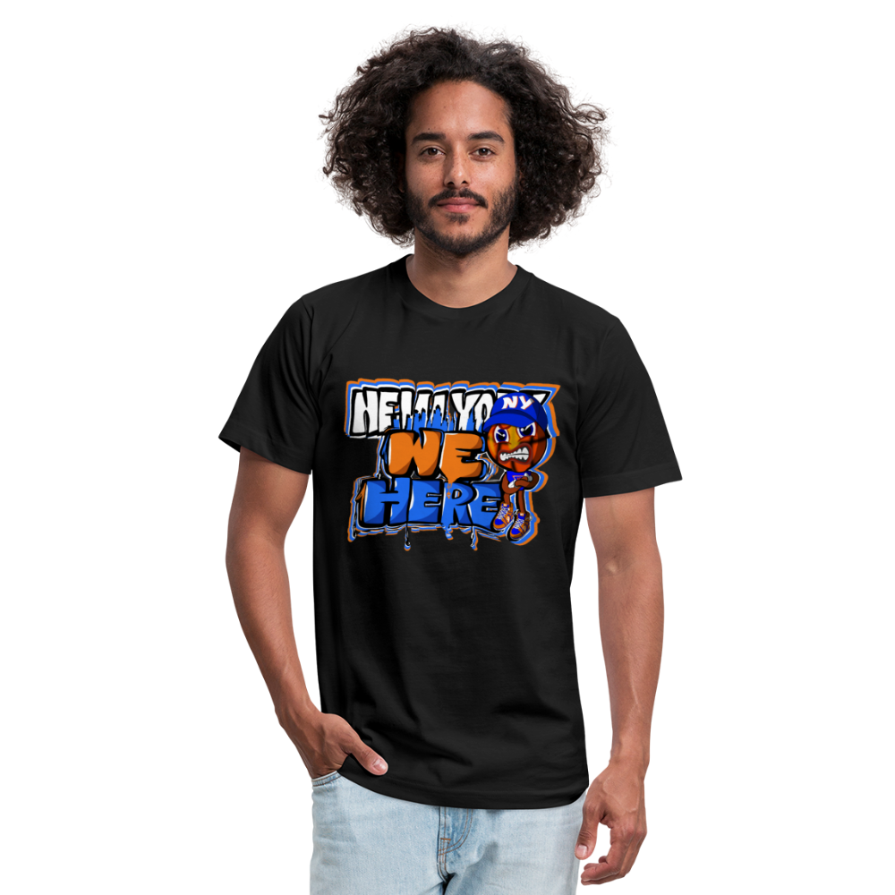 We Here - NY Basketball - Unisex Jersey T-Shirt - black