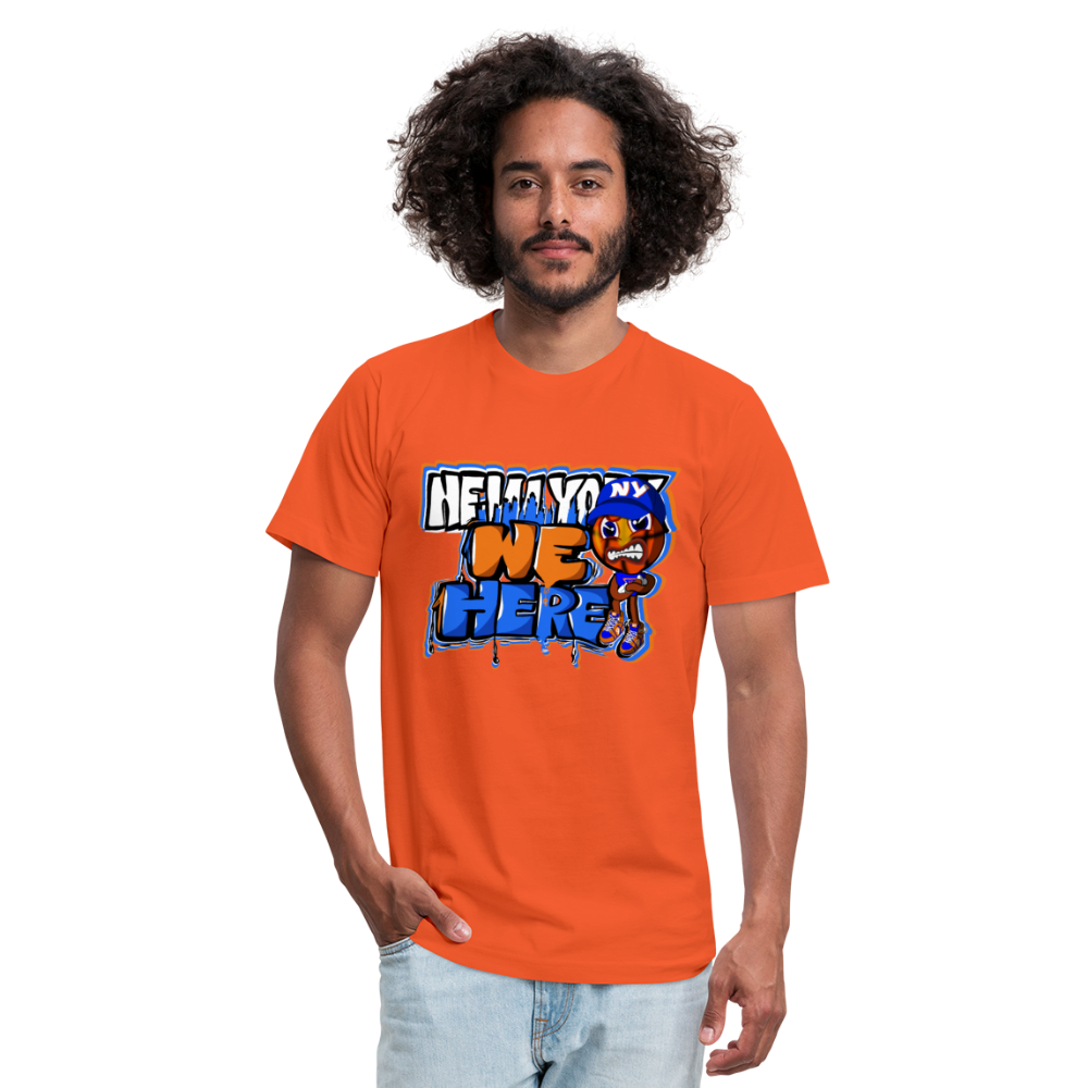 We Here - NY Basketball - Unisex Jersey T-Shirt - orange