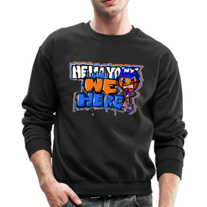 We Here - NY Basketball - Unisex Crewneck Sweatshirt - black