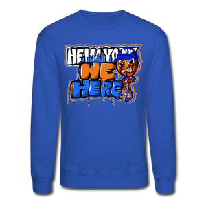 We Here - NY Basketball - Unisex Crewneck Sweatshirt - royal blue
