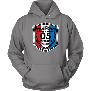 Proud Parent of 5 - Unisex Hoodie - Red White Blue Pattern